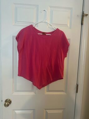Oh My Gauze! Bright Pink Short Sleeve Lightweight Tunic